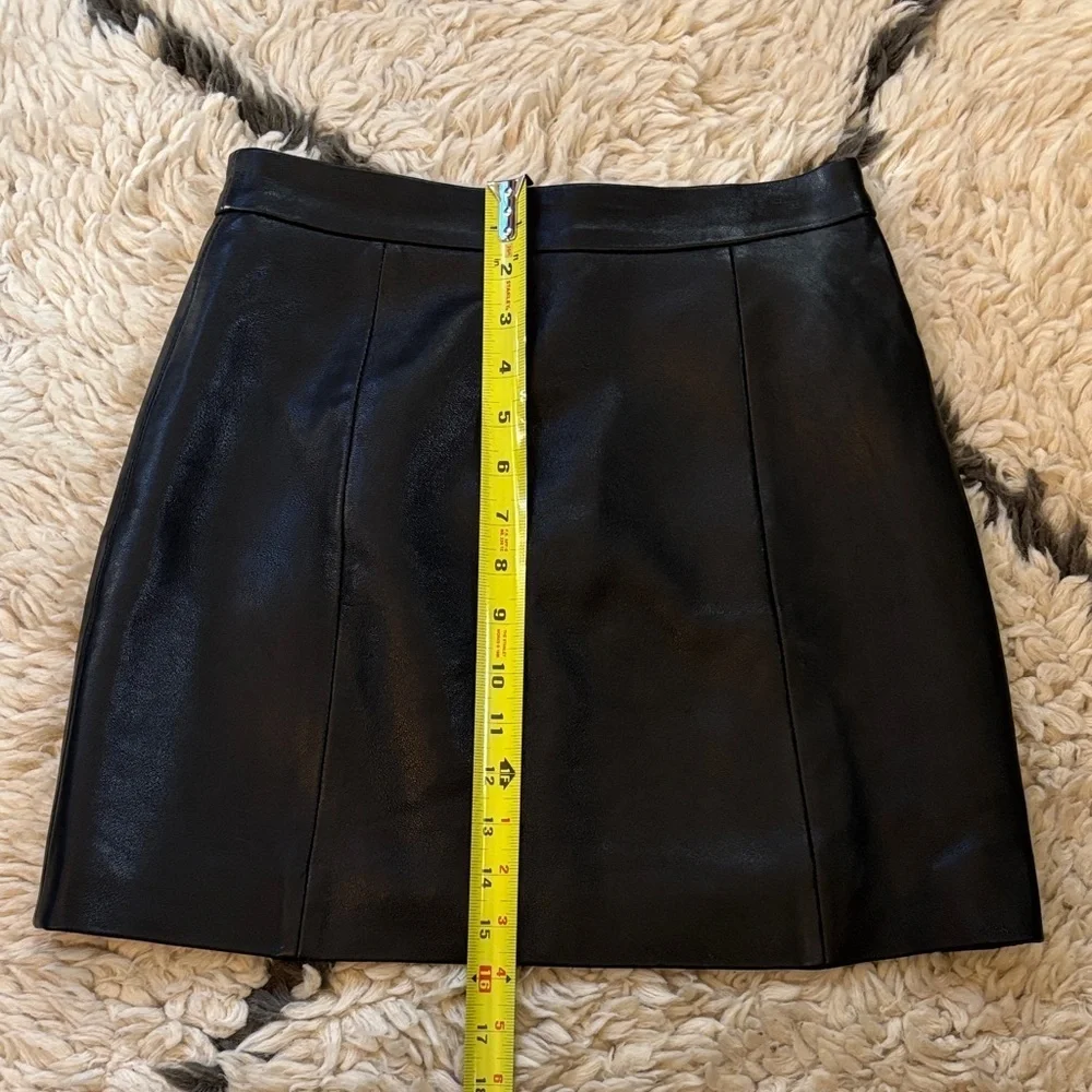 IRO Black Leather Mini Skirt